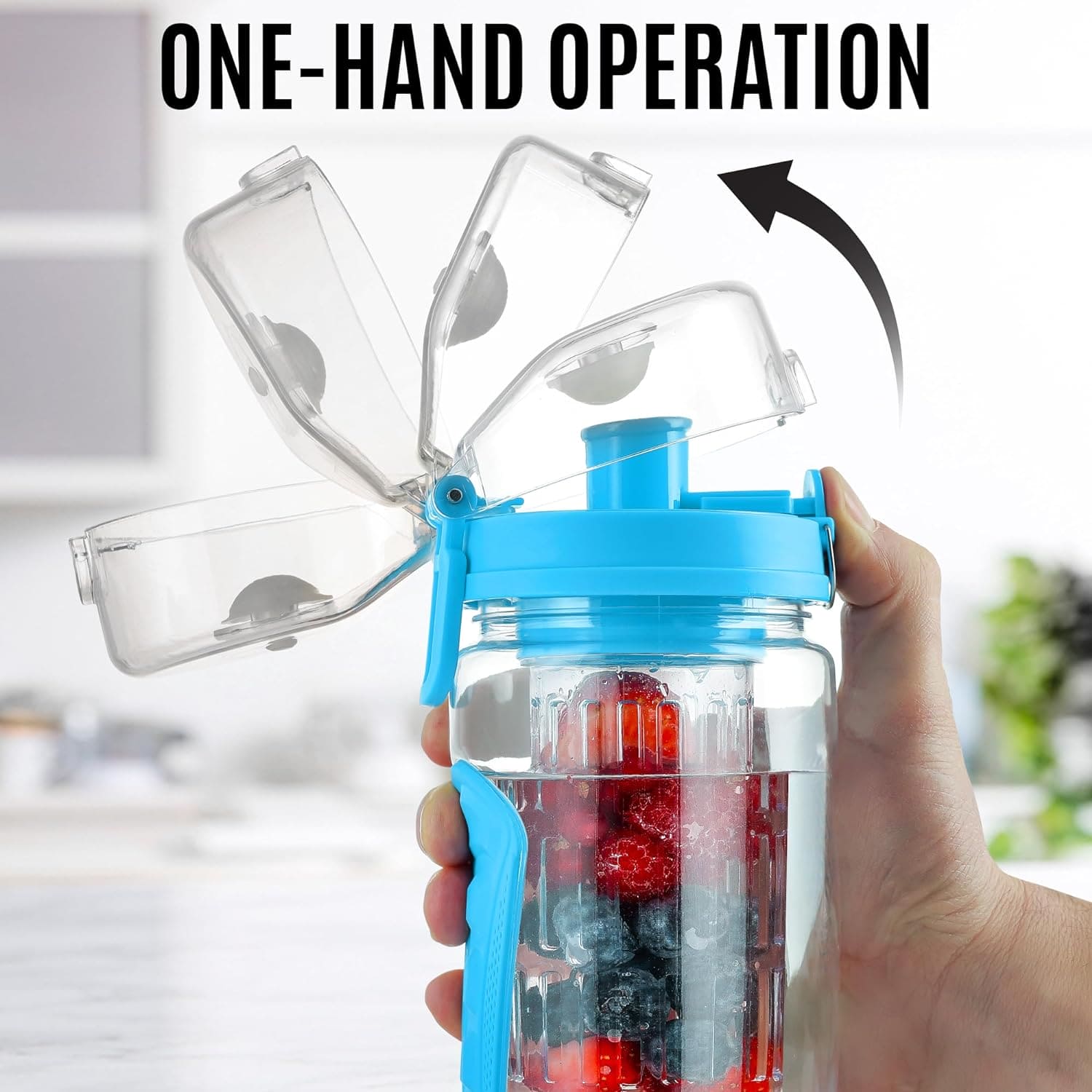 Aqua Time Infuser Water Bottle, 1L Time Tracker Bottle With Cleaning Brush, Acrylic Detox Sports Water Bottle, Triton Sports Bottle with Flip Top Lid, Fruity infusing Water Bottles for Women & Men - Aqua Time Infuser Water Bottle, 1L Time Tracker Bottle With Cleaning Brush, Acrylic Detox Sports Water Bottle, Triton Sports Bottle with Flip Top Lid, Fruity infusing Water Bottles for Women & Men -